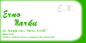 erno marku business card